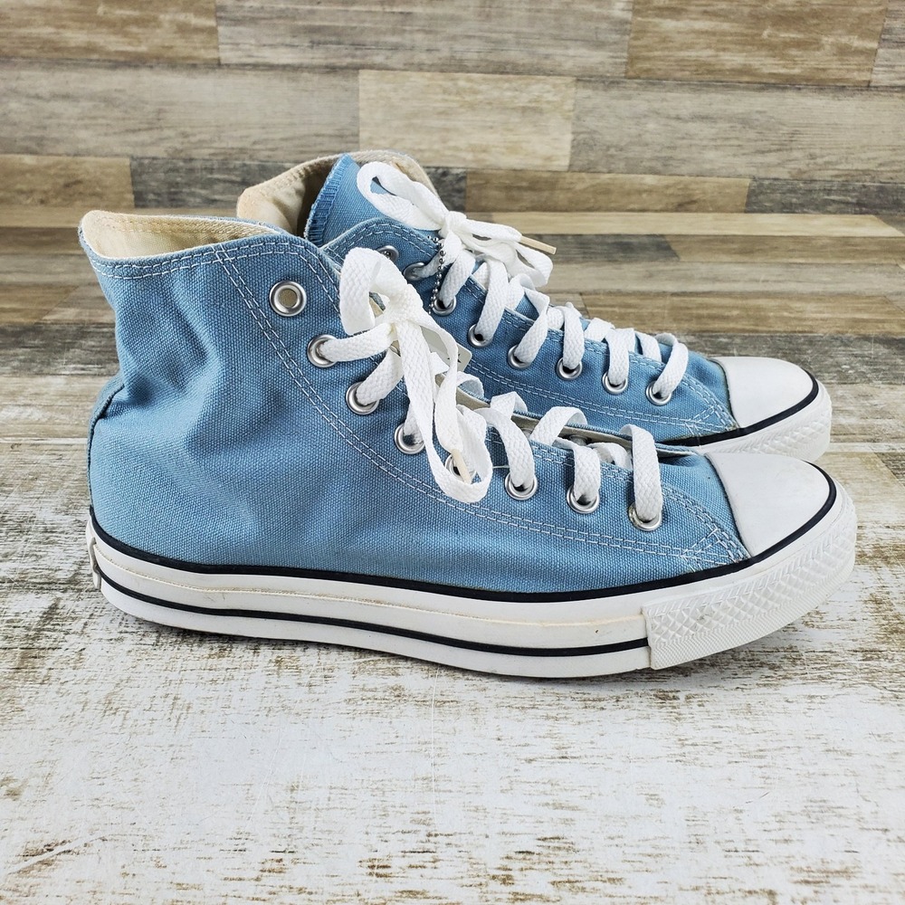 Converse Chuck Taylor All Star High Top Womens Shoes Sz 8 Blue Lace Up Sneakers